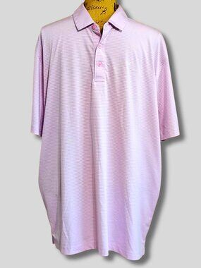 Callaway Opti Dri Golf Polo Shirt XL Lavender Striped Short Sleeve EUC